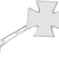 Emgo Maltese Cross Mirror Split Stem Right 10mm Chrome Tinted Universal