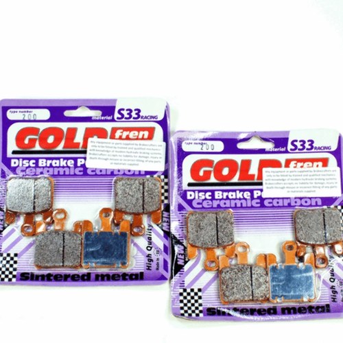 Brake Pad Set Racing GoldFren S33-200 Ebc Equiv FA369/4HH Front 2 Pr