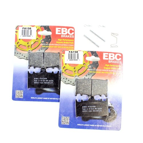 Ebc Organic Brake Pad Set+Pins for 1990-2001 Kawasaki ZX 1100 Ninja ZX11 Front