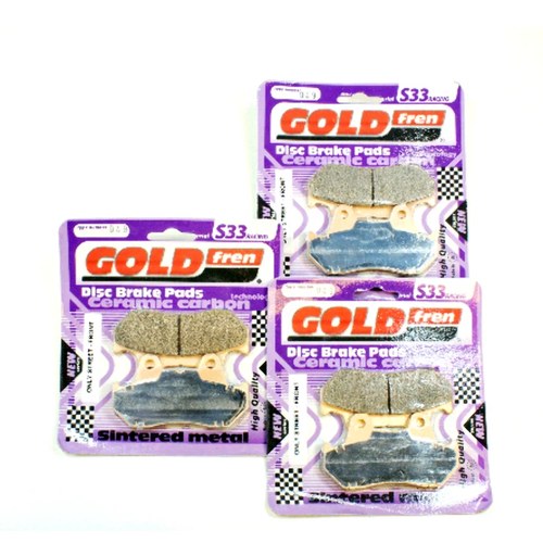 Brake Pad Set Sintered Frontx2 + Rear 3 Pair GoldFren S33-049 Ebc Equiv FA69/2