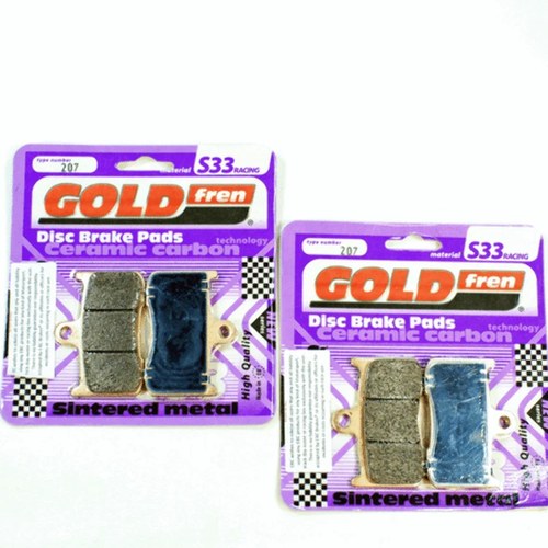 Brake Pad Set Racing Front GoldFren S33-207 Ebc Eq FA347HH for 2 frt calipers