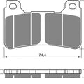 Goldfren 214-S33 FA390, VD170, SBS809, FDB2181, DP950 Disc Pads (Pair)