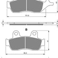 Goldfren AD285 as fitted to Honda CBF150/250 Front Disc Pads (Pair)