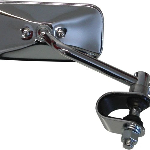 Mirror Chrome Rectangle Left or Right Clamp-on 2" x 4.25"