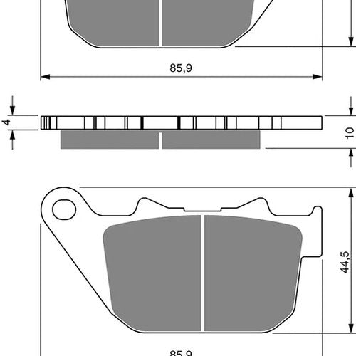 Brake Disc Pads Rear R/H Goldfren for 2009 H/Davidson XR 1200 Sportster