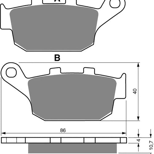 Brake Disc Pads Rear R/H Goldfren for 1998 Suzuki XF 650 W Freewind