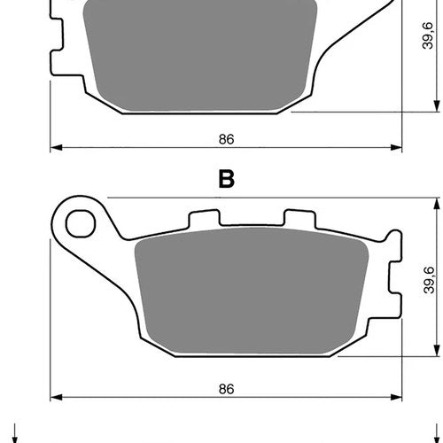 Brake Disc Pads Rear R/H Goldfren for 2006 Honda VT 1100 C2-6 Shadow Sabre (USA