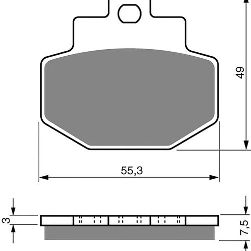 Brake Disc Pads Rear R/H Goldfren for 2002 Gilera Dna 180
