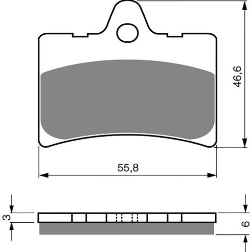 Brake Disc Pads Rear R/H Goldfren for 1994 Beta Gara 250