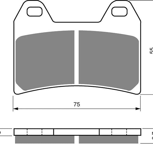 Brake Disc Pads Front L/H Goldfren for 1998 Bimota YB11 (1100cc)