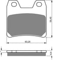 Brake Disc Pads Rear R/H Goldfren for 2008 Yamaha Xjr 1300 X (5WMK) (UK Model)
