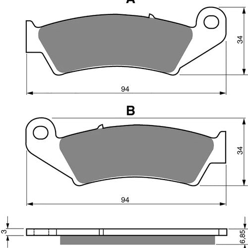 Brake Disc Pads Front R/H Goldfren for 2009 Honda Crf 150 F9