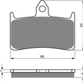 Goldfren GP5-069, VD154, FA187, FA144, FDB858 Disc Pads (Pair)