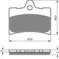 Brake Disc Pads Rear R/H Goldfren for 1996 Aprilia 280 Climber