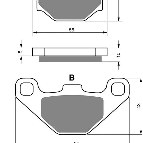 Brake Disc Pads Rear R/H Goldfren for 1990 Husqvarna CR 250