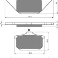 Brake Disc Pads Front R/H Goldfren for 1986 Kawasaki Gpz 900 R (ZX900A3)