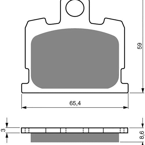Brake Disc Pads Front L/H Goldfren for 1982 Yamaha RD 350 LC