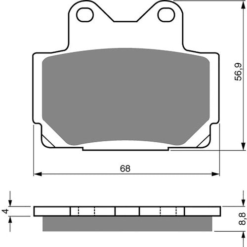 Brake Disc Pads Rear R/H Goldfren for 1996 Yamaha Srx 600 (3SX) (Mono Shock)