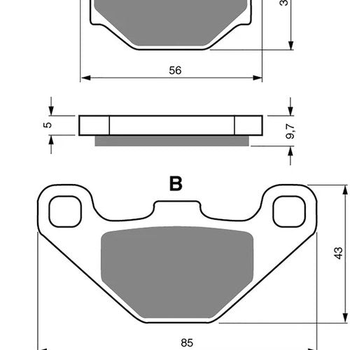 Brake Disc Pads Rear R/H Goldfren for 1999 Aprilia Moto 6.5 (649cc)