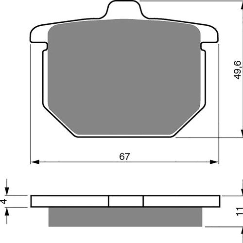 Brake Disc Pads Front R/H Goldfren for 1978 Honda GL 1000 K3 Gold Wing