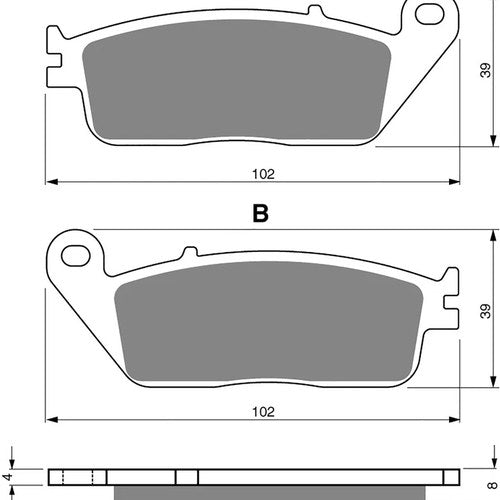 Brake Disc Pads Front R/H Goldfren for 2005 Triumph Speedmaster (865cc) (Carb)