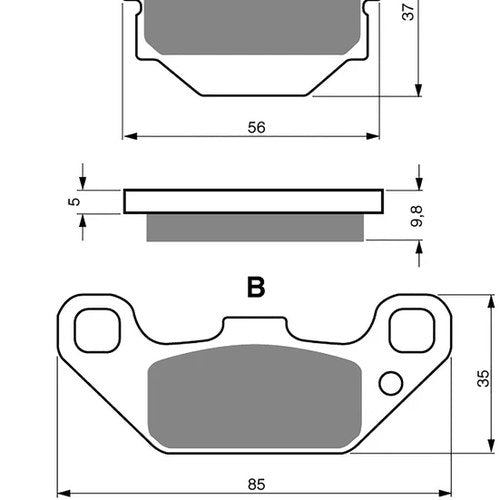Brake Disc Pads Front R/H Goldfren for 1997 Kawasaki Ksf 250 A11