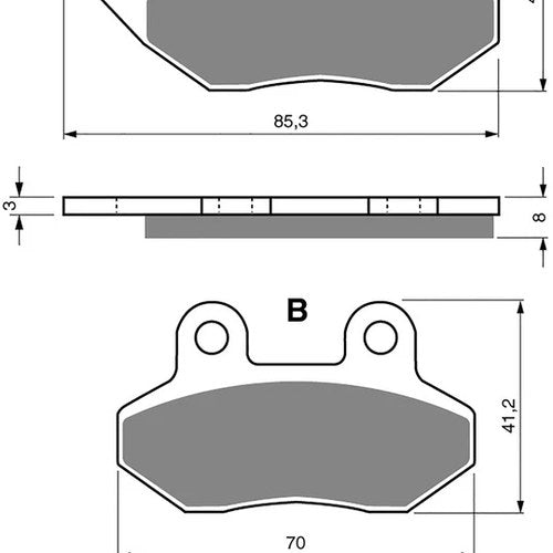 Brake Disc Pads Front R/H Goldfren for 2008 P.G.O T-Rex 50