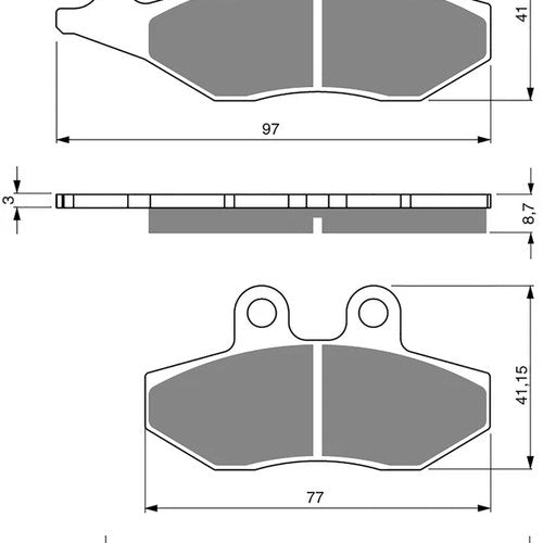 Brake Disc Pads Front R/H Goldfren for 2009 Piaggio Carnaby 125