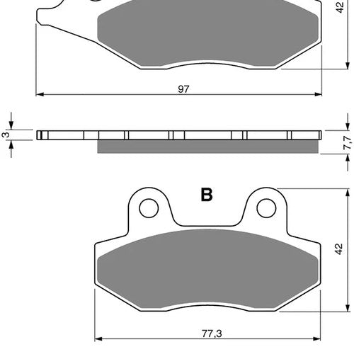 Brake Disc Pads Front R/H Goldfren for 1996 Yamaha WR 250 ZH (2T) (4JW5)