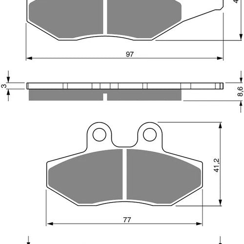 Brake Disc Pads Front R/H Goldfren for 2007 Piaggio X9 125 Evolution (4T) (L/C)