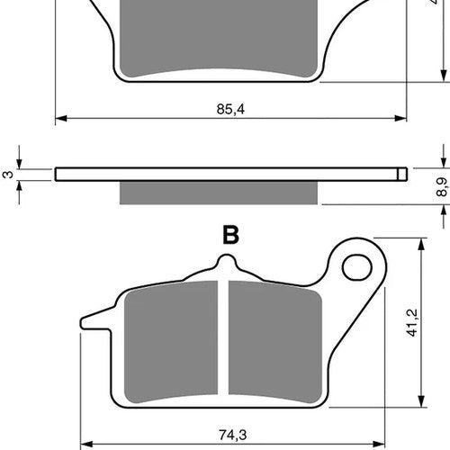 Goldfren AD357, SFA655 Disc Pads (Pair)