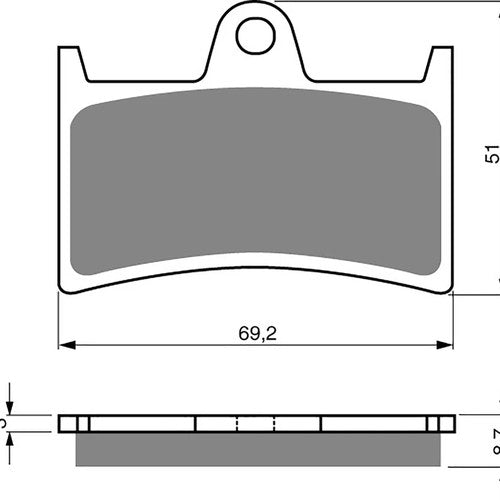 Brake Disc Pads Front L/H Goldfren for 2009 Yamaha Tdm 900 AY (ABS) (2B07)