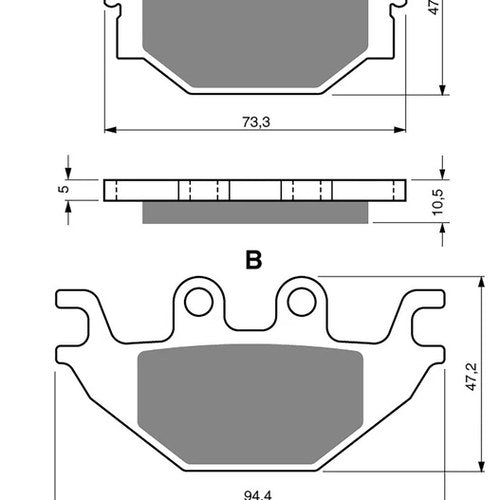 Goldfren K5-230, FA377, VD9026, SBS810, FDB2184, DP967 Disc Pads (Pair)