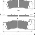 Brake Disc Pads Front R/H Goldfren for 2004 Honda Fjs 600 D4 Silverwing (Non