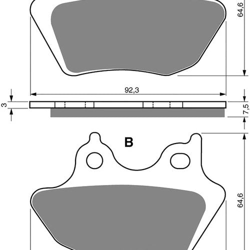 Brake Disc Pads Rear R/H Goldfren for H/Davidson FLHTCSE2 1690 Screamin 2005