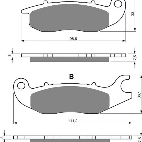 Brake Disc Pads Front R/H Goldfren for Rieju Nkd 50 2009