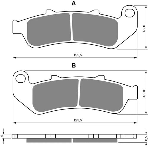 Brake Disc Pads Front R/H Goldfren for 1998 Honda Cbr 1000 FW (SC24)