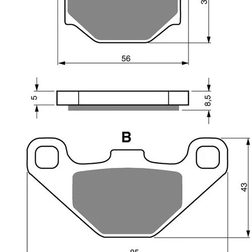 Goldfren AD086, FA67/2 Disc Pads (Pair)