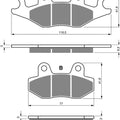 Goldfren AD329, FA484 as fitted to Pgo BR500i 07-09 Disc Pads (Pair)