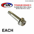 Titanium GR5 Bolt M10 x 55mm Each, Metric Fine 1.25mm / Grade 5