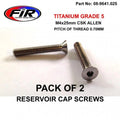 Titanium Csk Allen M4x25mm, Reservoir Cap Screws x 2, / Countersunk