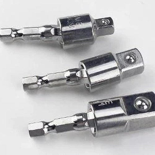 3pcs Electric Drill Socket Adapter Bit Driver 1/4 3/4 1/2