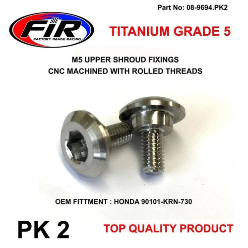 M5 Rad Shroud Bolts Honda PK 2, Titanium Grade 5 /, OEM Ref: 90101-KRN-730