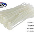 Nylon Cable Zip Ties - Natural, 430mm x 4.8mm - Pack OF 100