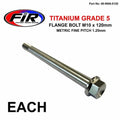 Titanium GR5 Bolt M10 x 120mm Each, Metric Fine 1.25mm / Grade 5