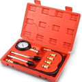 Petrol Engine Compression Test Kit, 10 12 14 & 18mm Plugs / 0-300psi 0-20bar