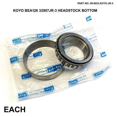 Bearing Taper 35x55x14 Koyo, 32907JR-3, BEA126, Headstock Bottom