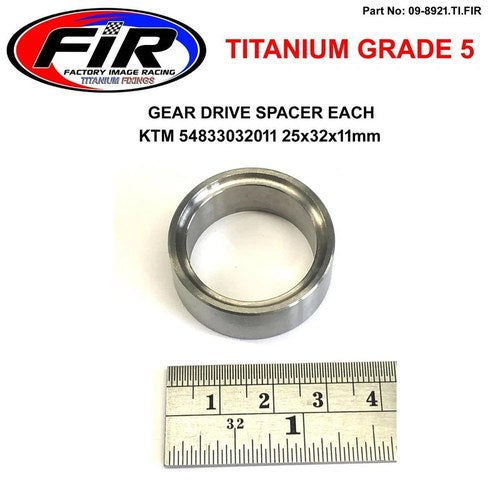 Titanium Gear Drive Spacer Each, KTM 54833032011 63533030011 25X32X11