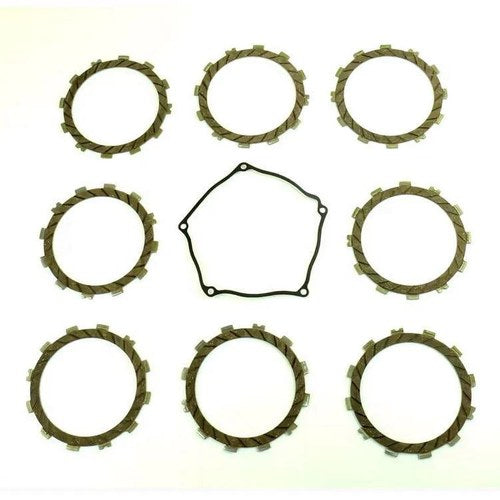 Clutch Friction Plate Set Kawa KX250F 04-08, Athena P40230079, With Gasket