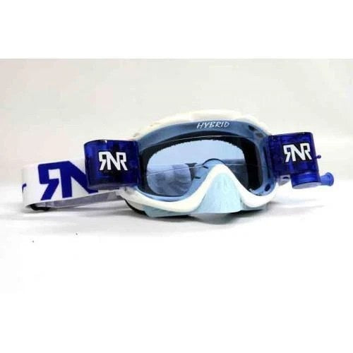 Rnr Hybrid WHITE/BLUE Fully Loaded Roll Off, Limited Edition Goggle, GH224